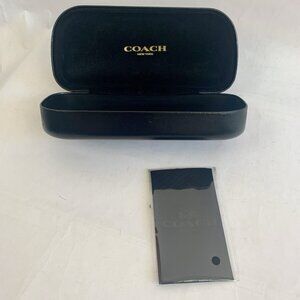 Coach Authentic Black Hard Side Clamshell Eyeglasses Sunglasses Case and Cloth